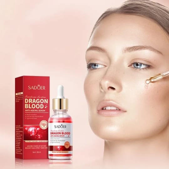SADOER Dragon Blood Anti-Ageing Serum | Ganoderma Lucidum Extract | Anti-Wrinkle + Tightening + Elastic Skin | 30ml